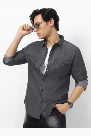 URBANO Men Full Sleeve Regular Fit Casual Denim Shirt