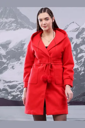 KOTTY Women Hooded Overcoat