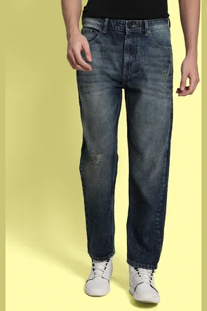 Bene Kleed Men Pure Cotton Slightly Distressed Light Faded Relaxed Fit Jeans
