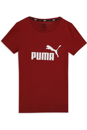 PUMA Kids Girls Printed Pure Cotton T-Shirt