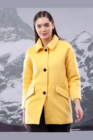 KOTTY Women Spread Collar Overcoat