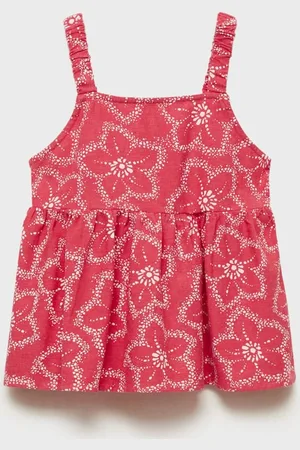 MANGO Floral Print Empire Top