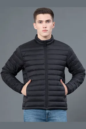 Red Tape Men Solid Stand Collar Padded Jacket