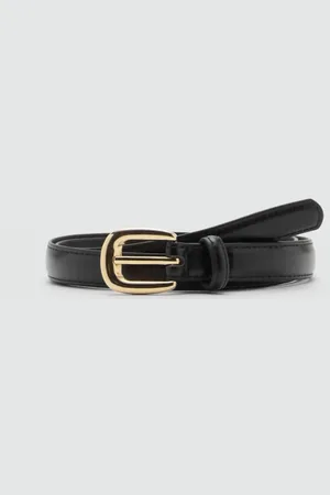 MANGO Women Solid Slim Belt
