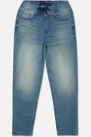 Pepe Jeans Boys Archie Gymindigo Mid Rise Heavy Fade Clean Look Whiskers Stretchable Jeans