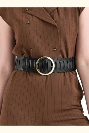 Kazo Women Textured Wide Tang Belt