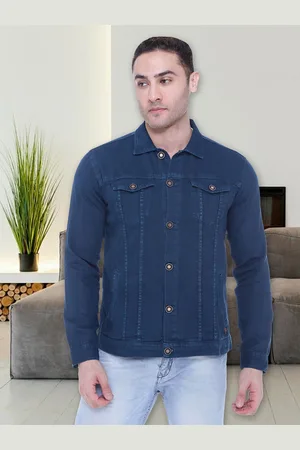 Kuons Avenue Men Blue Washed Denim Jacket