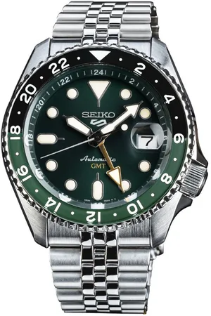 Seiko Men Embellished Dial & Stainless Steel Bracelet Style Straps Analogue Chronograph Automatic Motion Watch