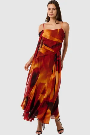 Forever New Print A-Line Maxi Dress