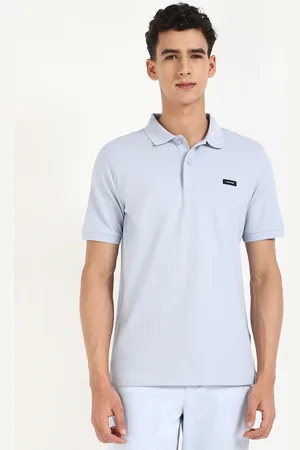 Calvin Klein Men Solid Polo Collar Cotton Slim Fit T-shirt