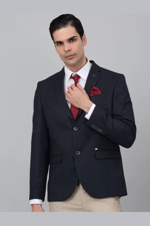 CANTABIL Checked Notched Lapel Single Breasted Blazer
