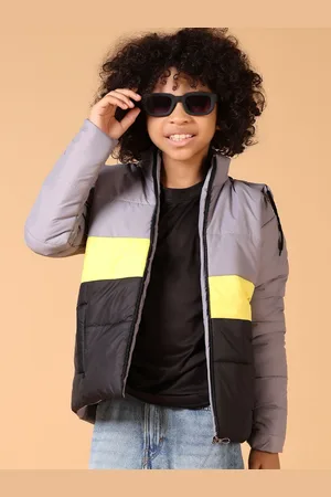 V-Mart Boys Hooded Colourblocked Cotton Casual Padded Jacket
