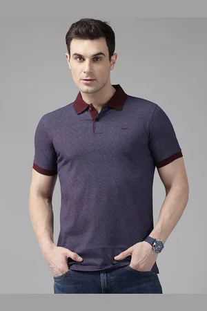 Park Avenue Geometric Printed Polo Collar Slim Fit T-shirt