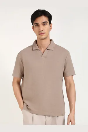 Calvin Klein Men Solid Polo Collar Cotton T-shirt