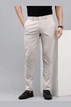 ColorPlus Men Nuvo Fit Geometric Self Designed Trousers