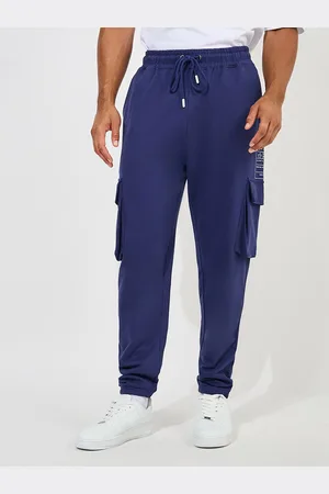 Styli Men Placement Graphic Print Oversized Cargo Joggers