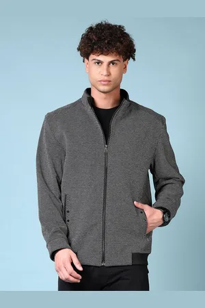 V-Mart Men Mock Collar Abstract Printed Cotton Casual Bomber Jacket