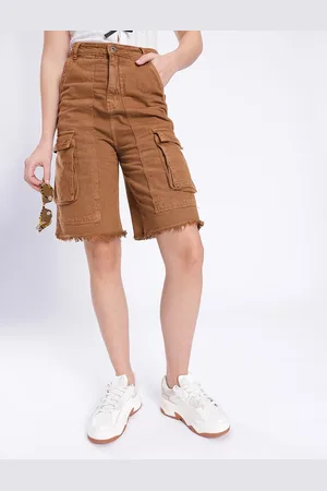 DressBerry Women Cool Edge Denim Cargo Shorts