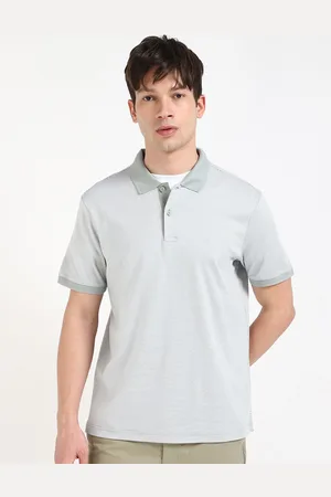 Calvin Klein Men Striped Polo Collar Cotton T-shirt