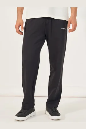 Styli Men Open Hem Relaxed Fit Jogger with Embroidery