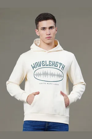 Red Tape Men Graphic Print Fleece Baggy Fit Hoodie