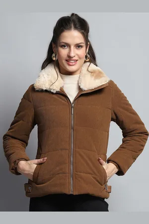 Monte Carlo Women Spread Collar Solid Casual Parka Lightweight Jacket