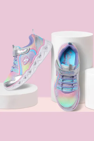 Skechers Girls Multicoloured Embellished LED Slip-On Sneakers