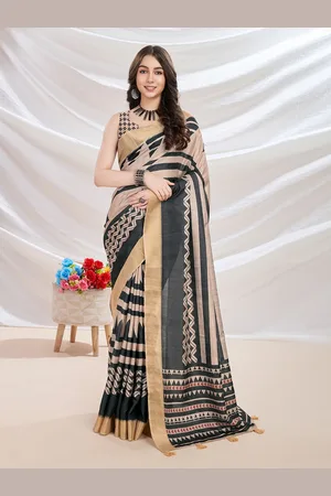 Ishin Printed Saree With Blouse Piece