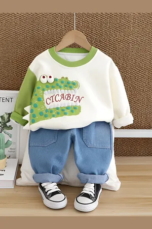 Googo Gaaga Boys Printed T-shirt with Trousers