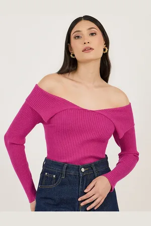 Styli Women Off Shoulder Fitted Sweater