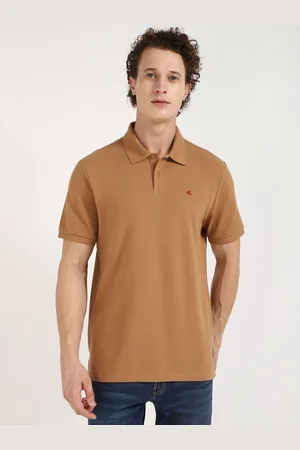 Calvin Klein Men Solid Polo Collar Cotton T-shirt