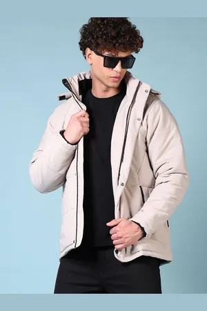V-Mart Men Hooded Solid Cotton Casual Tailored Jacket