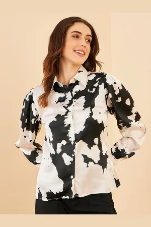 Rare Fashion Women Opaque Printed Casual Shirt