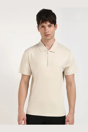 Calvin Klein Men Solid Polo Collar Cotton T-shirt