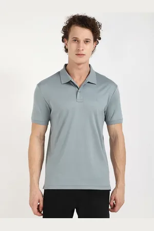 Calvin Klein Men Solid Polo Collar Cotton T-shirt