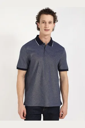 Calvin Klein Men Solid Polo Collar Cotton T-shirt