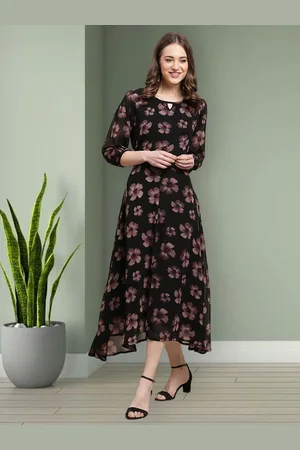 Mast & Harbour Women Floral Printed Layered Fit & Flare Dress