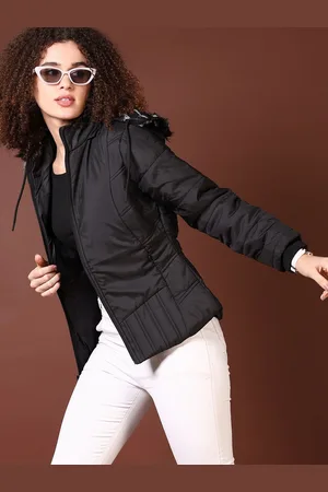 V-Mart Women Hooded Solid Cotton Casual Parka Jacket