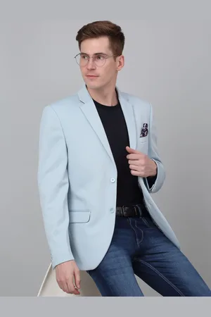 CANTABIL Self Design Notched Lapel Single Breasted Blazer