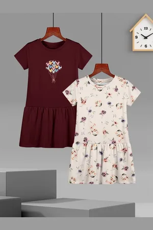 HELLCAT Girls Pack Of 2 Printed A-Line Dress