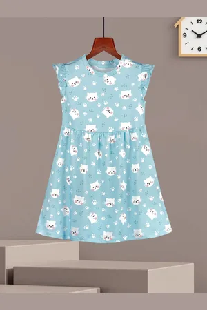HELLCAT Girls Printed A-Line Cotton Dress