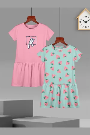 HELLCAT Girls Pack Of 2 Printed Drop-Waist Dress