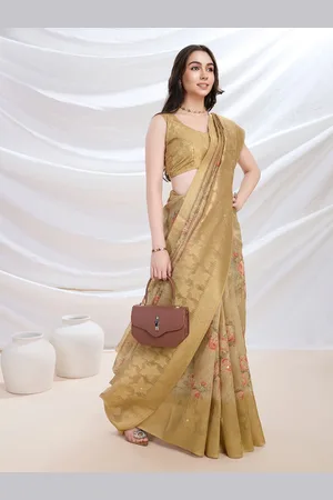 Ishin Woven Design Zari Saree With Blouse Piece