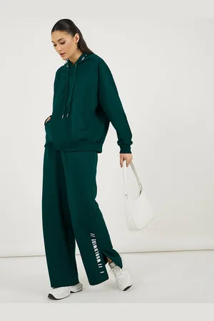 Styli Women Oversized Printed Hoodie & Wide Leg Joggers Co-Ords