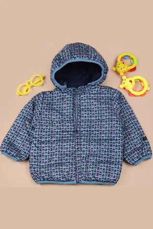 V-Mart Boys Hooded Graphic Printed Cotton Casual Bomber Jacket