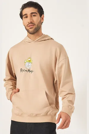 Styli Men Rick & Morty Character Print Oversized Hoodie