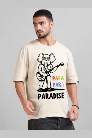 Bushirt Men Graphic Printed Round Neck Cotton Relaxed Fit T-shirt