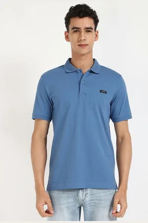 Calvin Klein Men Solid Polo Collar Cotton Slim Fit T-shirt