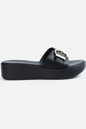 Lifestyle Platform Sandals with Buckles