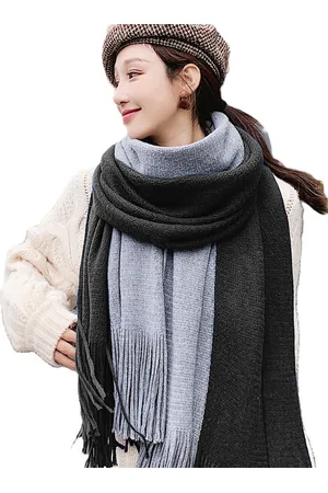 AlexVyan Colourblocked Tassells Mufflers